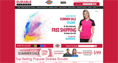 Desktop Screenshot of durablescrubs.com